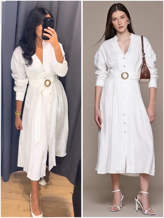 Mango Dresses & Skirts - MANGO 100% LINEN SHIRT DRESS WITH BELT